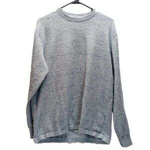 LOGG Label of Graded Goods H&M Sweater Mens Blue Heather Knit Sweater Large